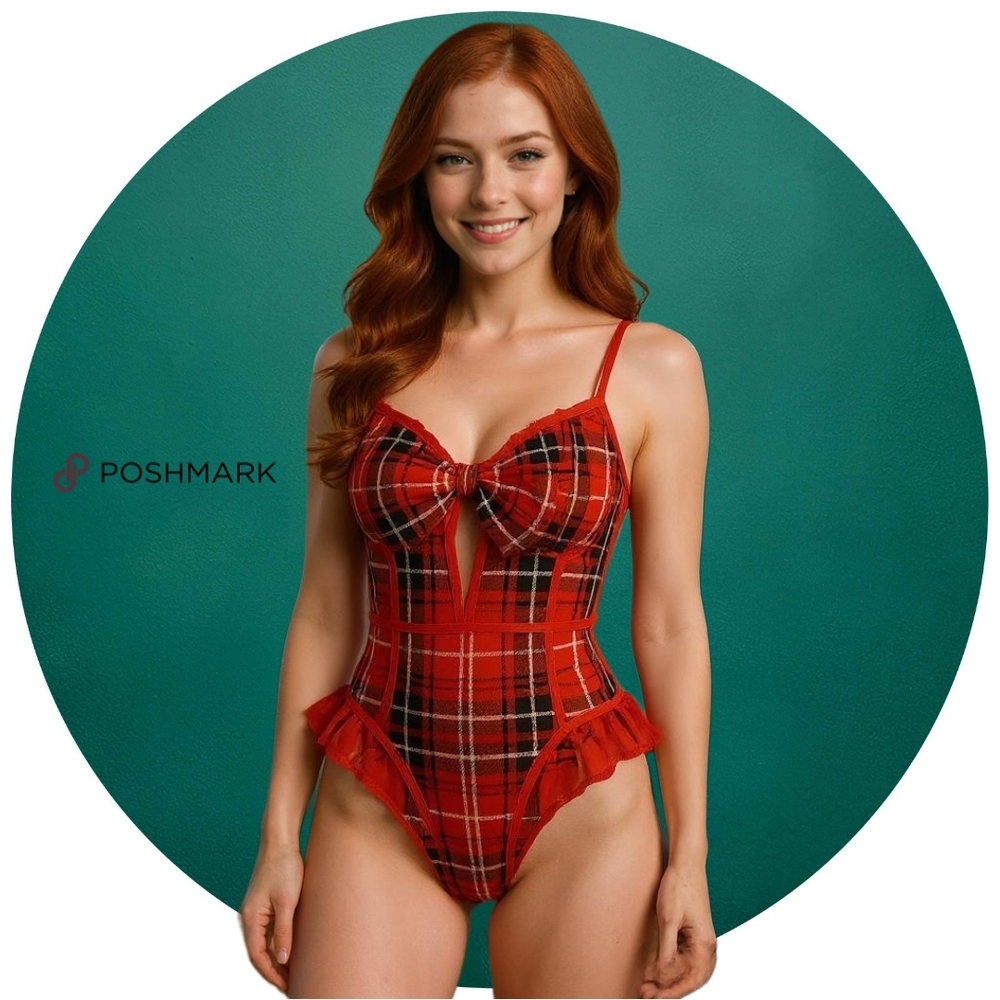 Red Tartan One-Piece Sleepwear